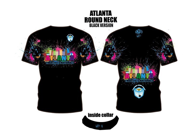 TNBA ATLANTA NATIONALS DRI FIT T SHIRT  BLACK WITH PAINT SPLASH