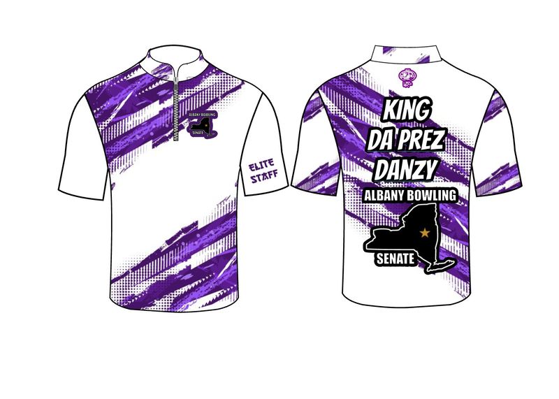 ALBANY SENATE WHITE &amp; PURPLE GRUNGE