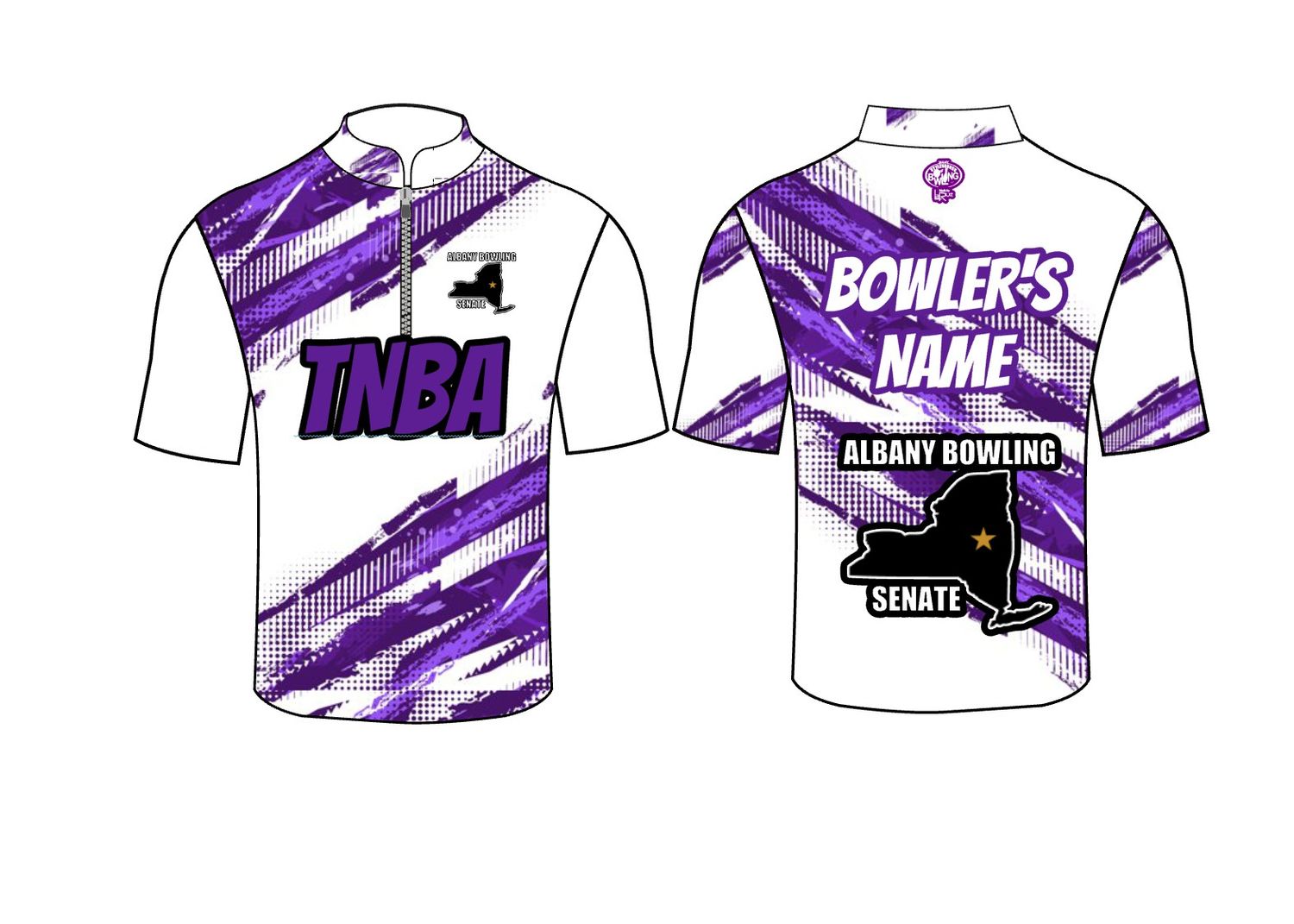 ALBANY SENATE WHITE &amp; PURPLE GRUNGE