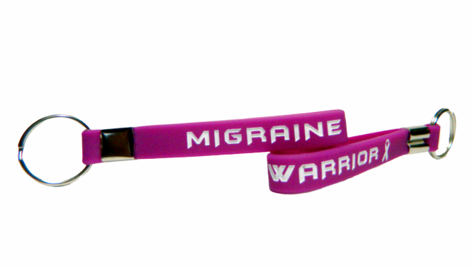 Migraine Warrior Purple Keychain