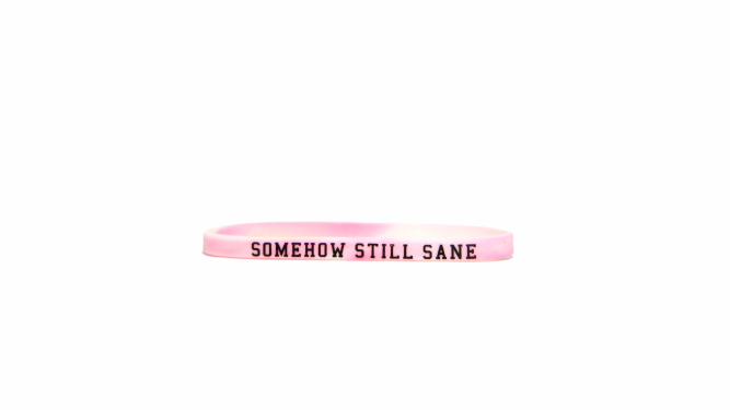 Somehow Still Sane Pink Swirl Bracelet