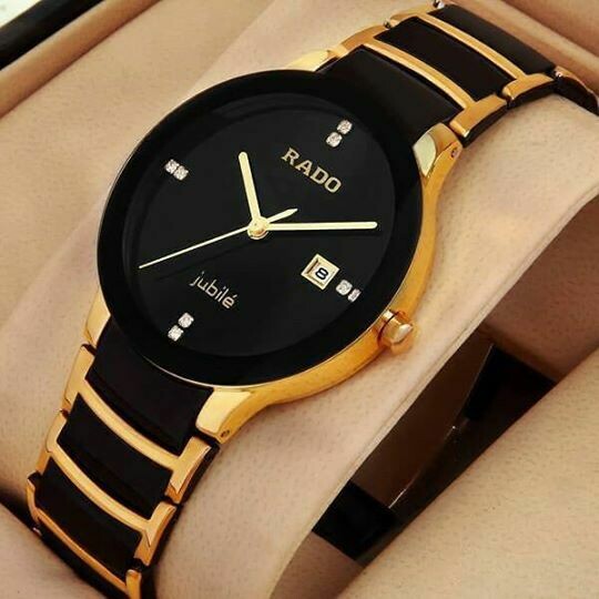 Analog Ceramic Gold Watch