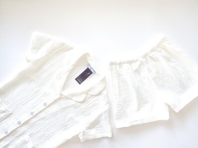 OFF WHITE - CRINKLE COTTON (L & XL ONLY) OFF WHITE - CRINKLE COTTON (L & XL ONLY)