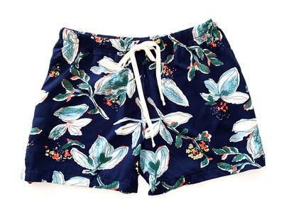 NAVY FLORAL BOXERS - RAYON