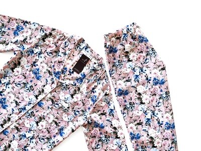 PINK FLORAL CLASSIC SET - SATIN PINK FLORAL CLASSIC SET - SATIN