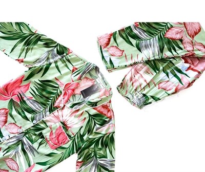 GREEN FLORAL CLASSIC SET - RAYON (L ONLY) GREEN FLORAL CLASSIC SET - RAYON (L ONLY)
