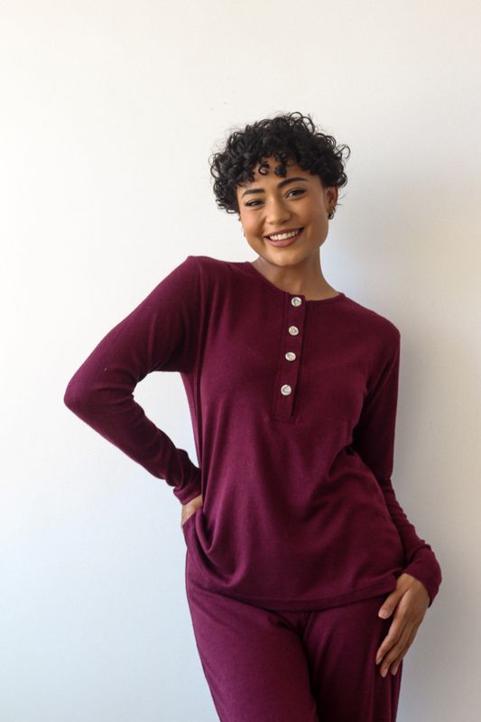 BURGANDY LOUNGEWEAR - KNIT (XS ONLY) BURGANDY LOUNGEWEAR - KNIT (XS ONLY)