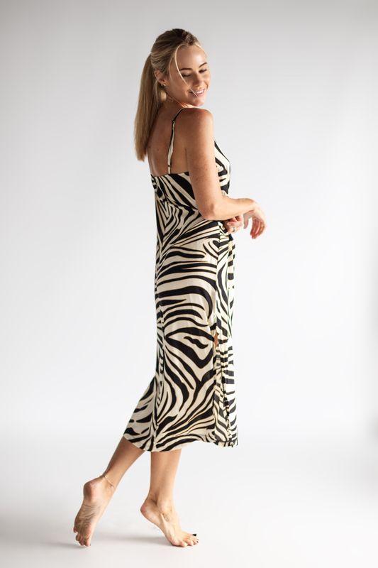 ZEBRA PRINT DRESS - RAYON