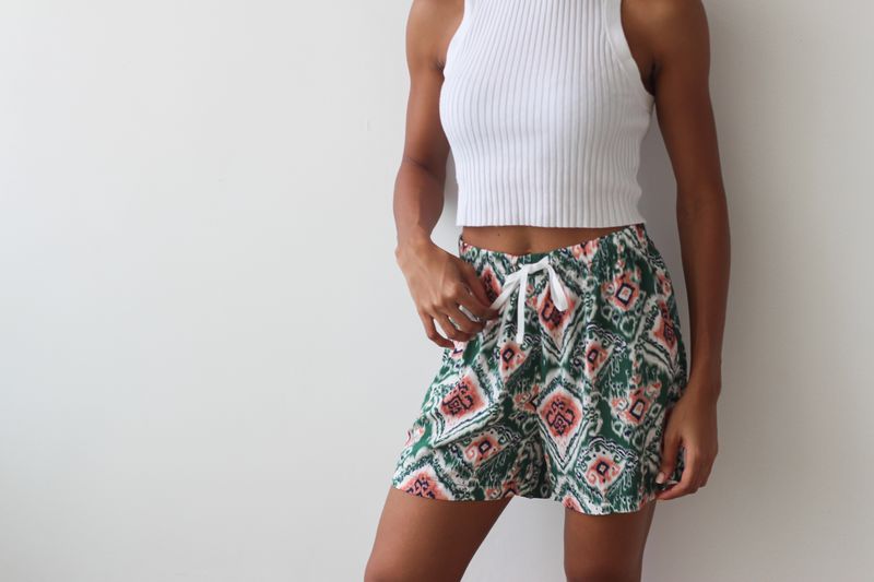 GREEN/PINK BOXERS - RAYON (S)