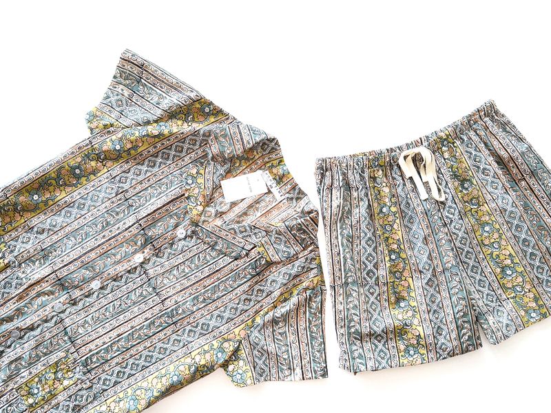 STRIPE SHORT SET - INDIAN COTTON
