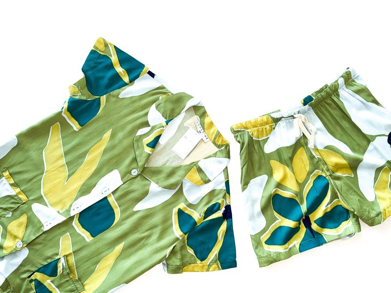 GREEN SHORT SET - RAYON