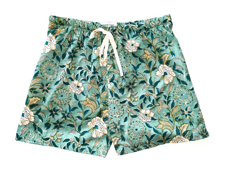 BLUE GREEN BOXERS - INDIAN COTTON
