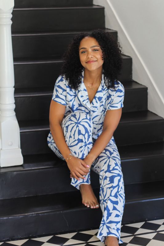 BLUE SHORT LONG - RAYON