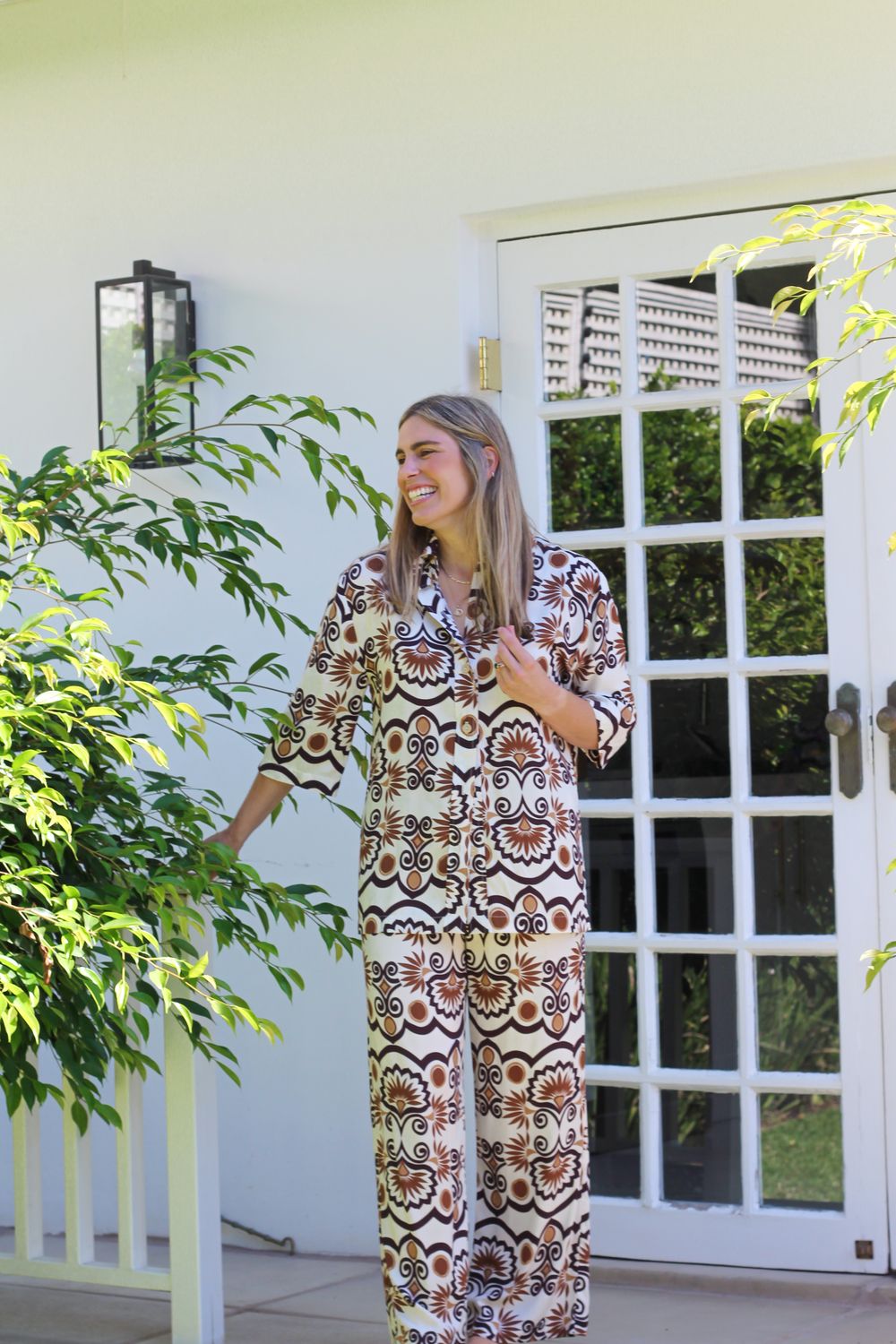 BROWN SET - RAYON, SIZE: SMALL