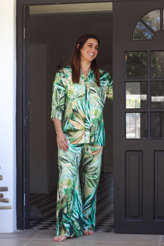 GREEN SET - RAYON SATIN