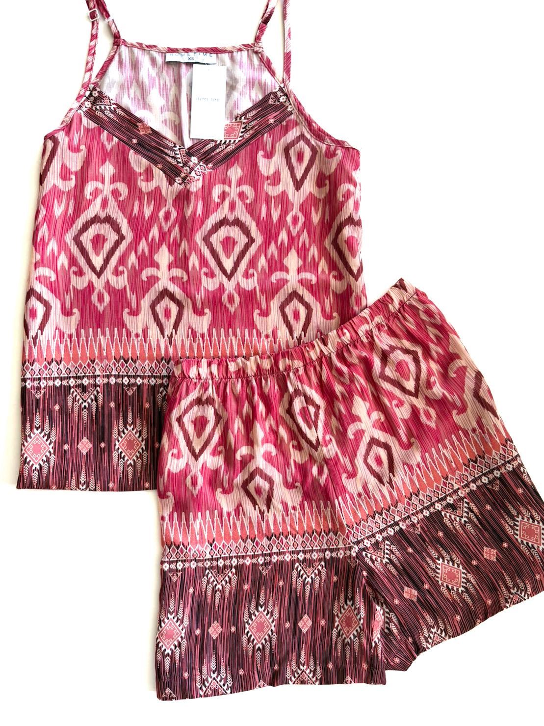 PINK BORDER STRAPPY SET - RAYON