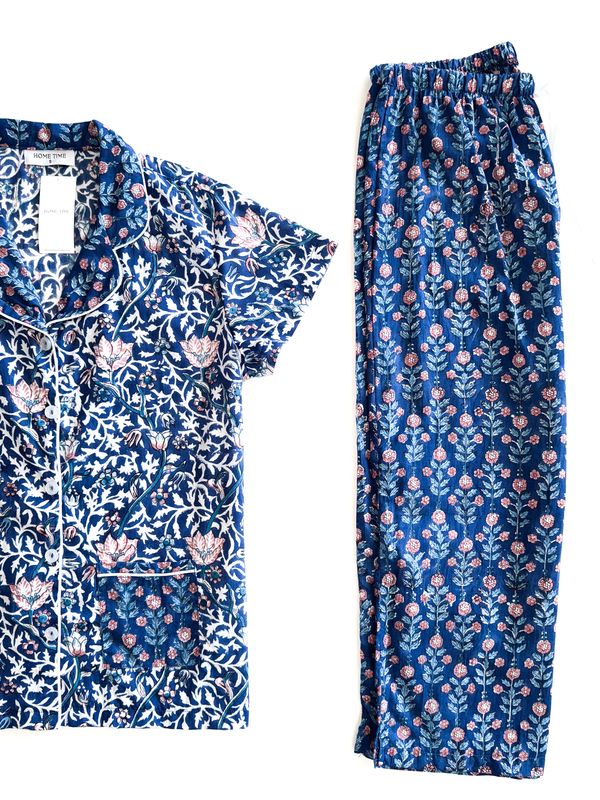 BLUE 3/4 Set - INDIAN COTTON