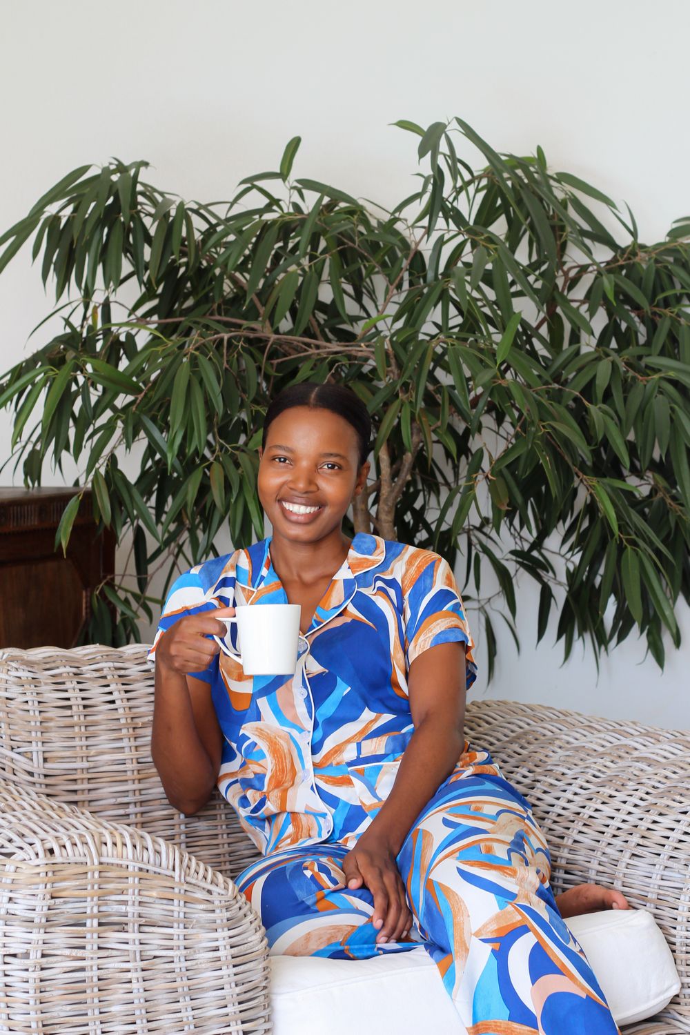 BLUE SWIRL SHORT LONG - RAYON