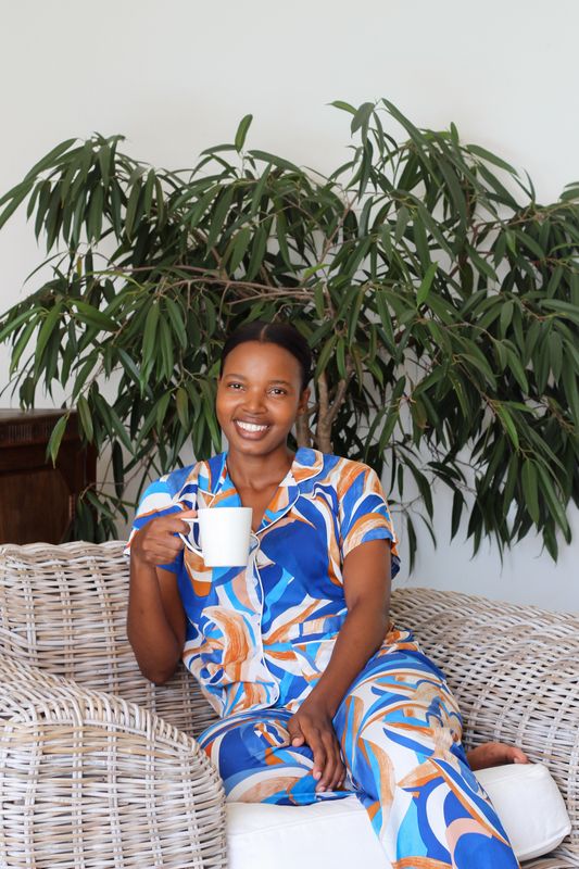 BLUE SWIRL SHORT LONG - RAYON