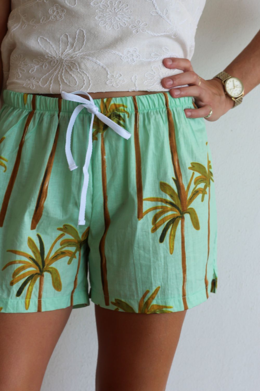 MINT PALM BOXERS - INDIAN COTTON