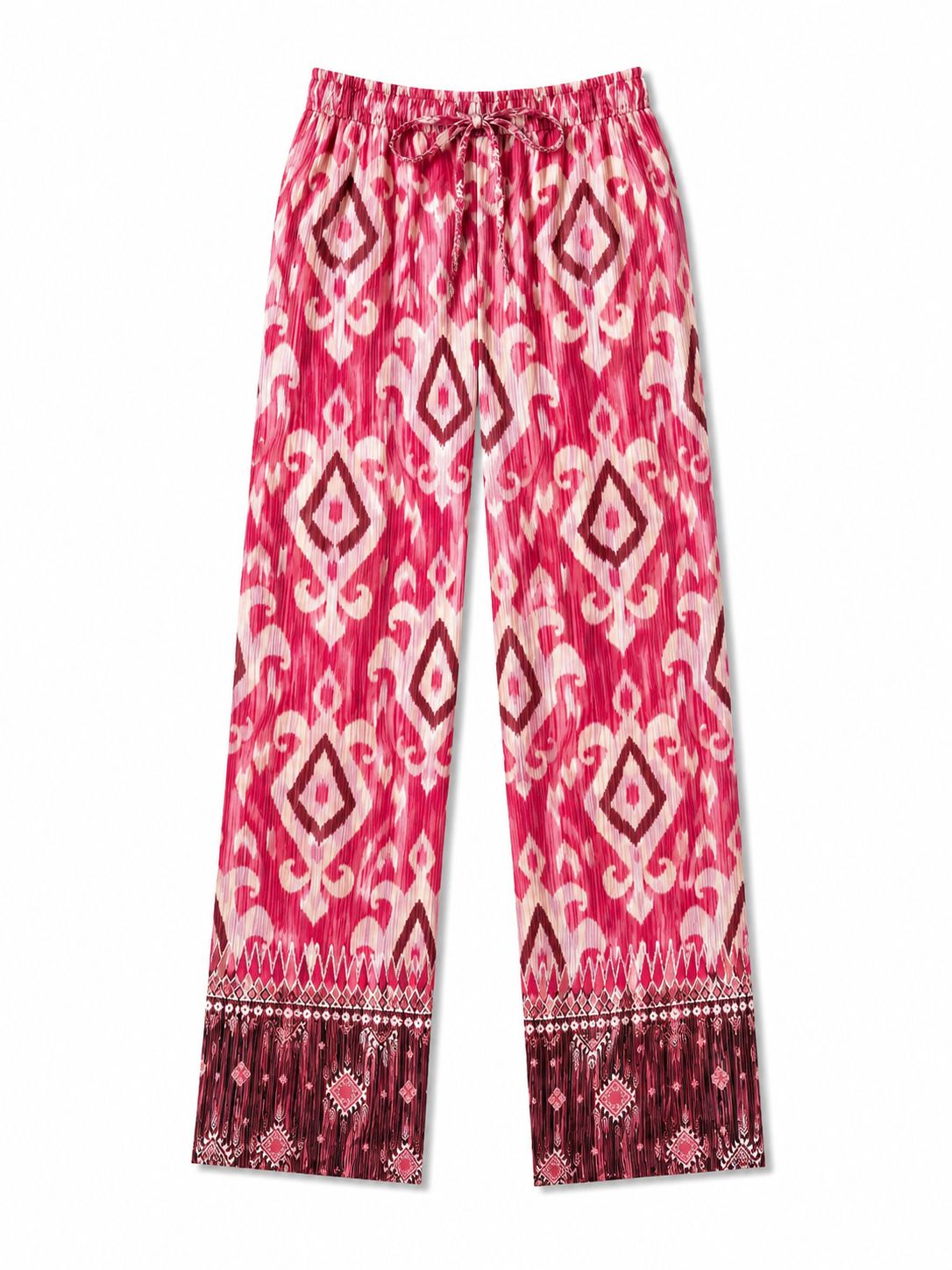 PINK BORDER CHILL PANTS - RAYON
