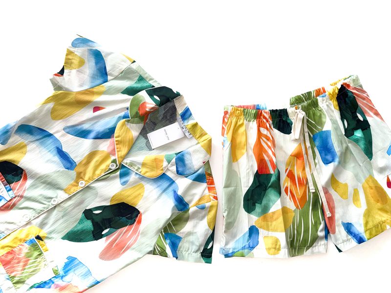 BRIGHT COLOURFUL SHORT SET - COTTON