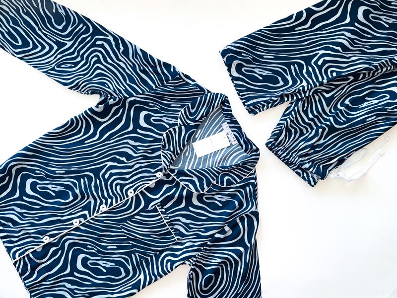 NAVY SWIRL CLASSIC SET - RAYON