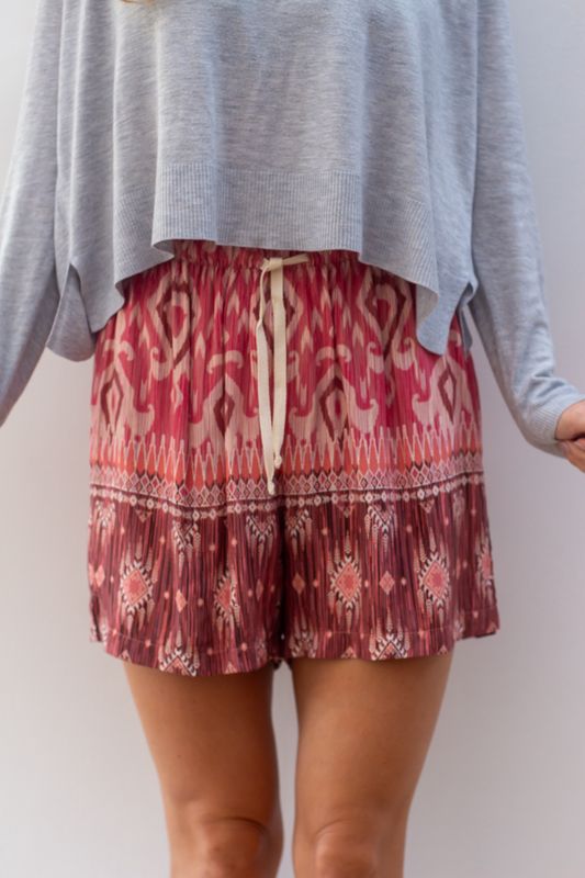 PINK BORDER BOXERS - RAYON