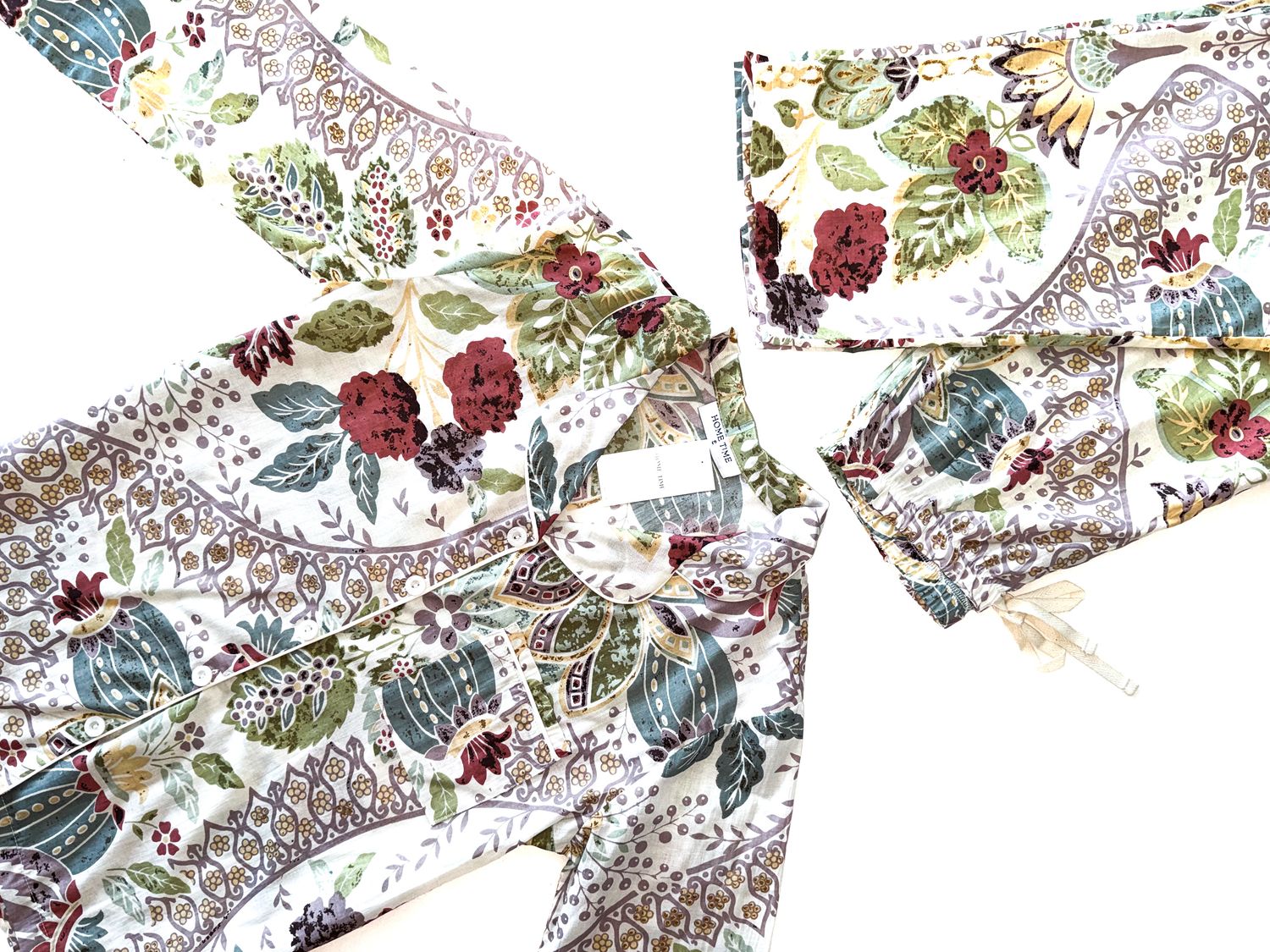 OFF WHITE FLORAL CLASSIC SET - INDIAN COTTON (S ONLY)