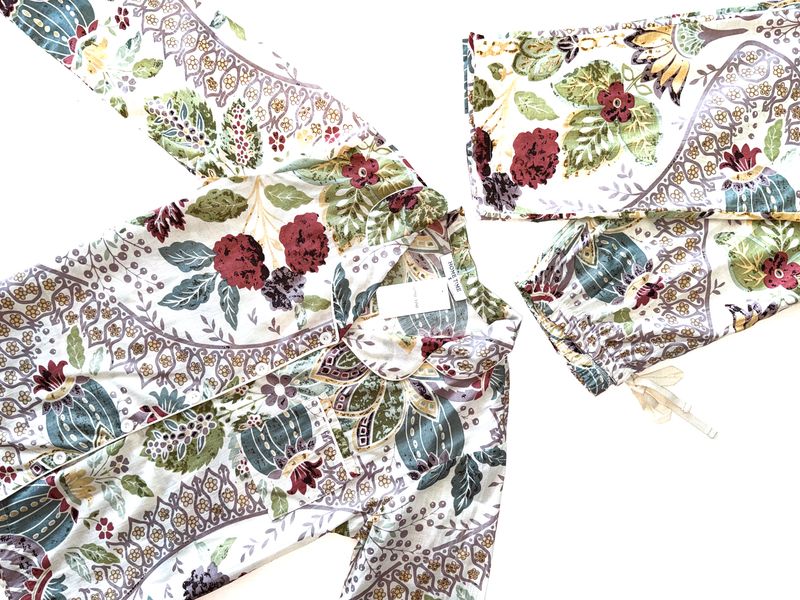 OFF WHITE FLORAL CLASSIC SET - INDIAN COTTON