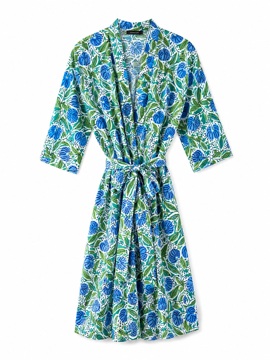 GREEN/BLUE GOWN - INDIAN COTTON