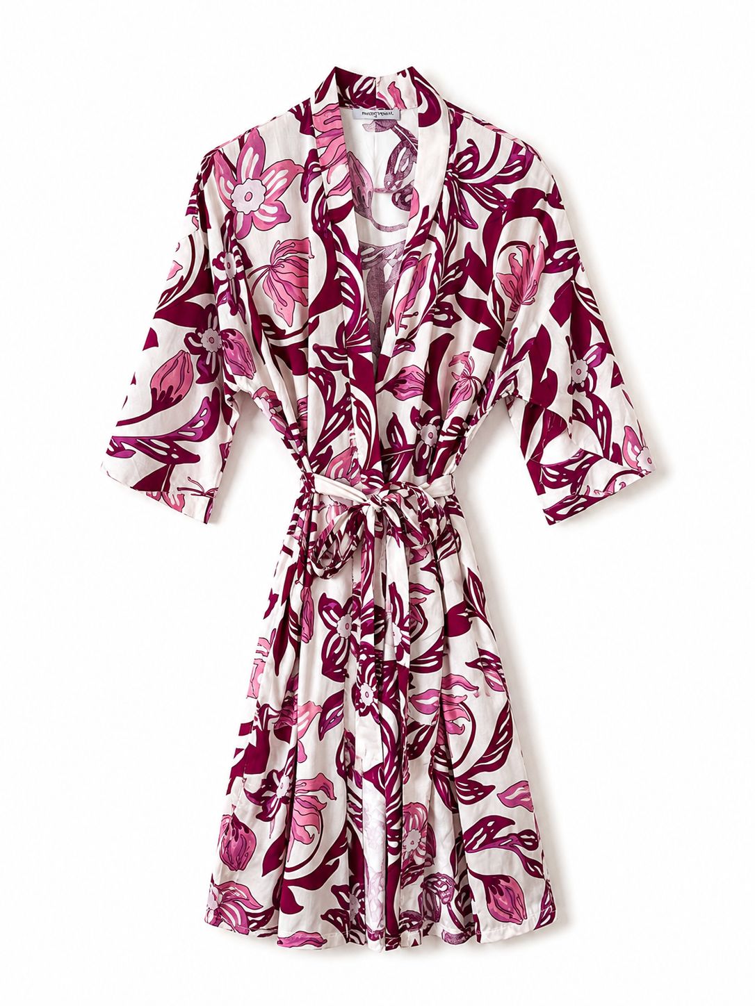 PINK FLORAL GOWN - RAYON