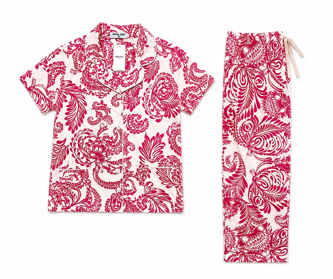 PINK PAISLEY 3/4 SET - RAYON