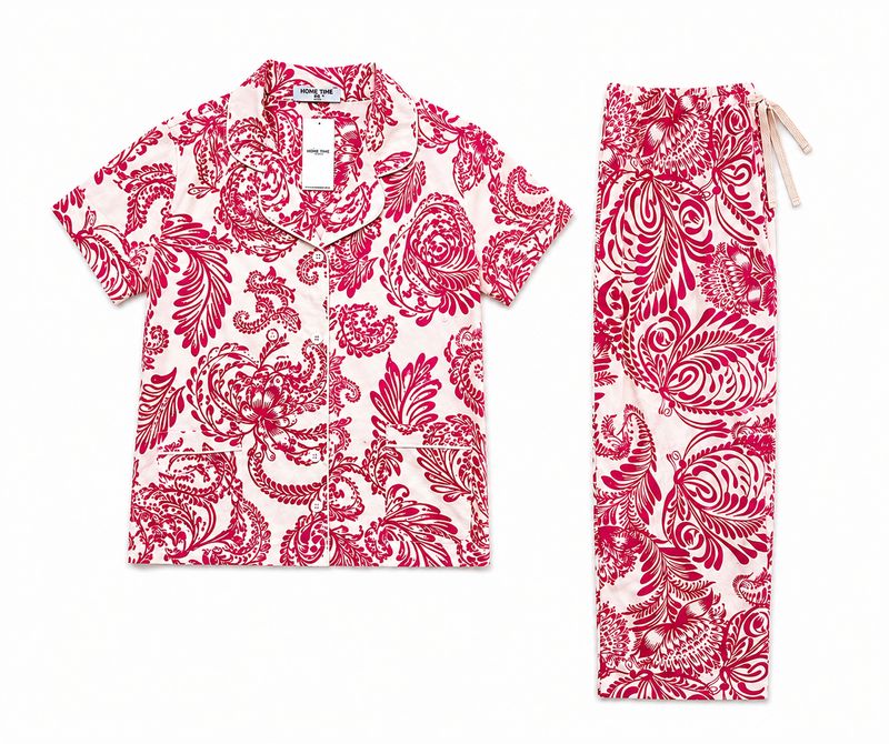 PINK PAISLEY 3/4 SET - RAYON