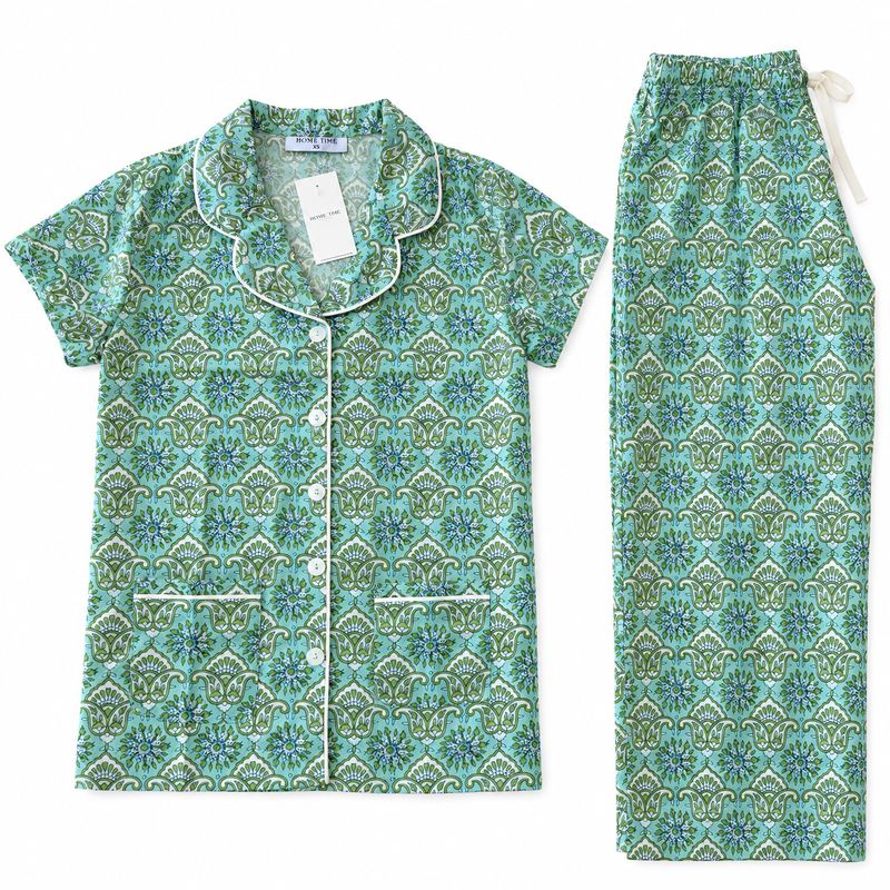 Aqua Green 3/4 Set - Indian Cotton