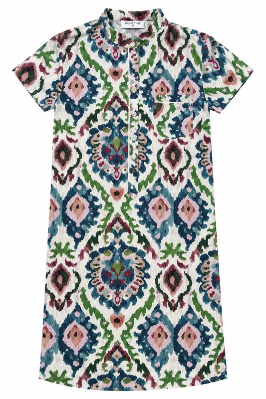 GEO MULTICOLOUR CHINESE COLLAR - RAYON