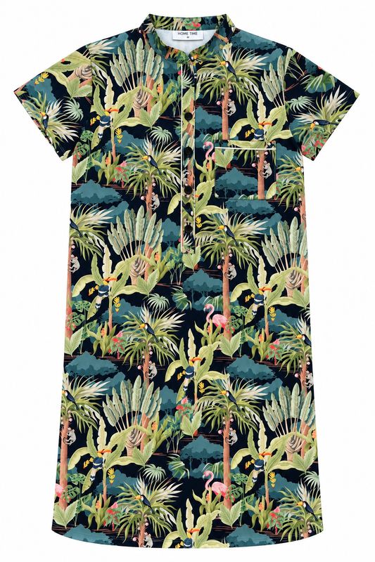 BLACK FOREST CHINESE COLLAR - RAYON