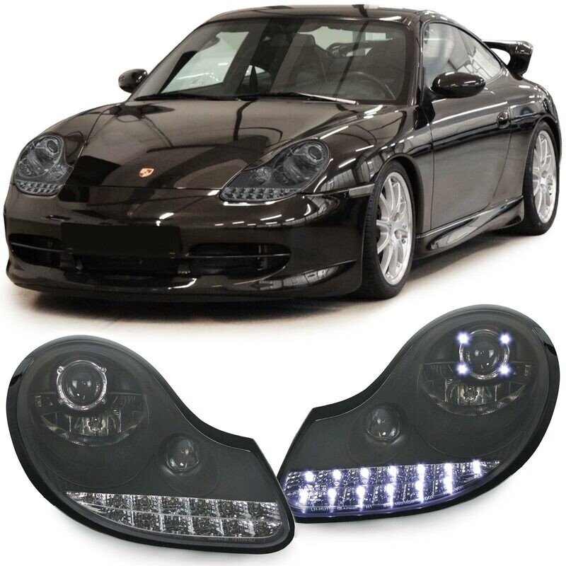 Paire de phares avant avec clignotants LED pour Porsche 911 996 Boxster 986