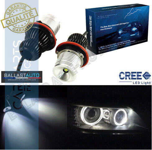 Angel Eyes haut de gamme à leds blanc pour BMW Série 1 5 6 7 X3 X5  - 900LM