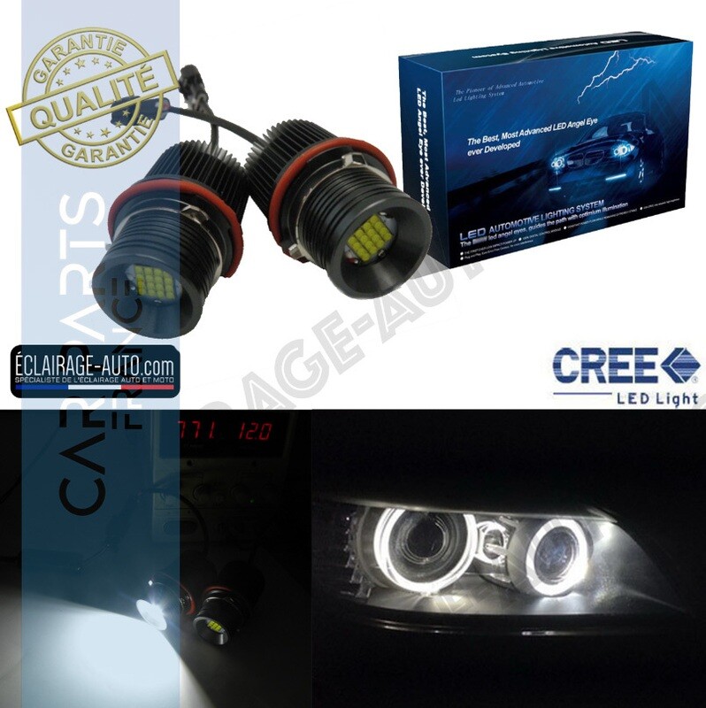 Angel Eyes Haute Game à leds blanc pour BMW Série 1 5 6 7 X3 X5  - 
 1400LM