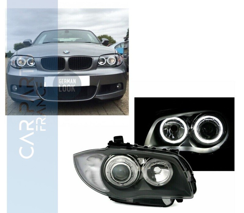 Phares angel eyes blanc - CCFL pour BMW Série 1 E81 E82 E87 E88