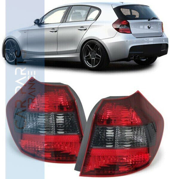 Paire de feux arrière rouge noir pour BMW Série 1 E81 E87 Phase 1 2004 - 2007