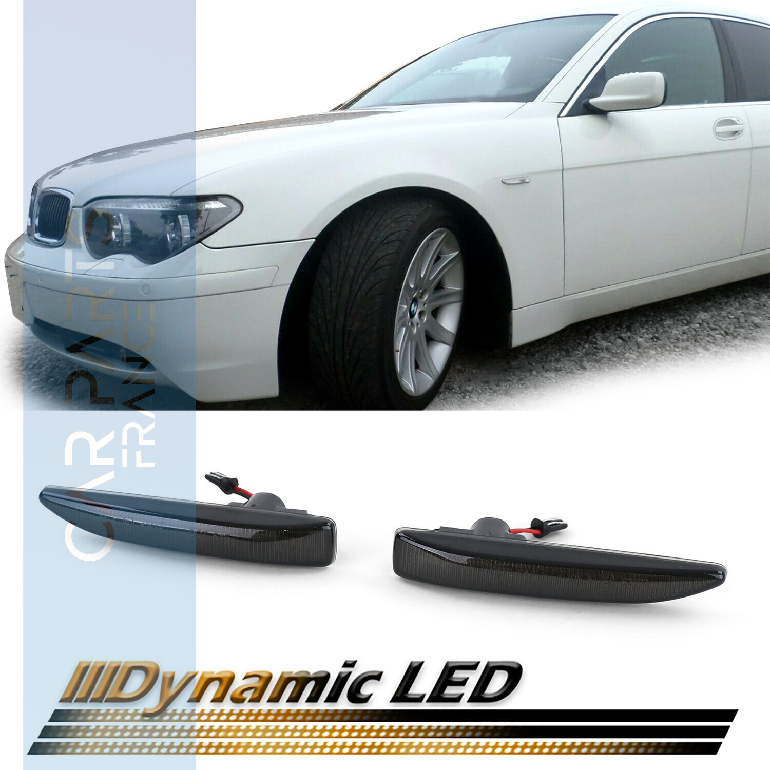 Paire de clignotants latéraux dynamiques à LED pour Bmw Série 1 + Série 3 + Série 5