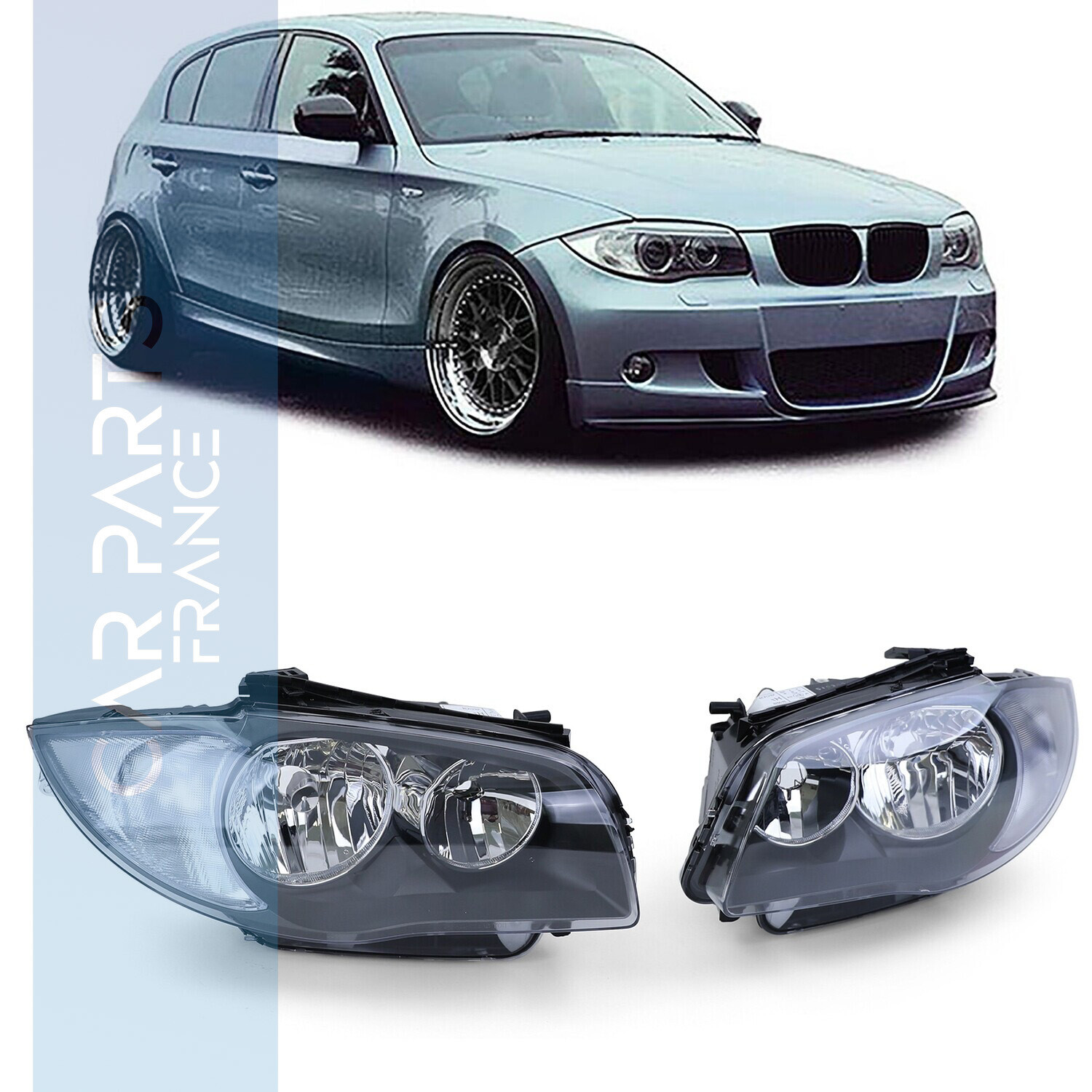 Paire de phares avant pour BMW E81 E82 E87 E88 à partir de 2004