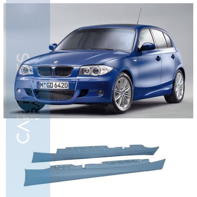 2 Bas de caisse en ABS Pack M pour BMW Série 1 E87 5 Portes de 2004 à 2011