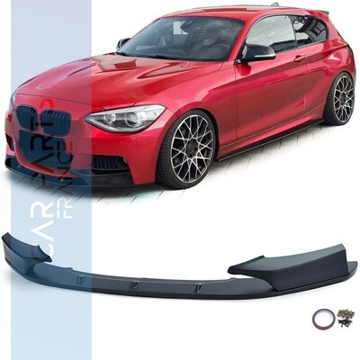 Lèvre de spoiler avant performance noir mat pour BMW Série 1 F20 F21 2010 - 2014