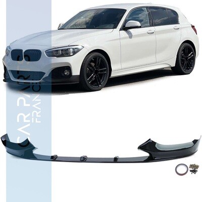 Lame lèvre spoiler noir brillant performance pour BMW Série 1 F20 F21 Facelift 2015 - 2019