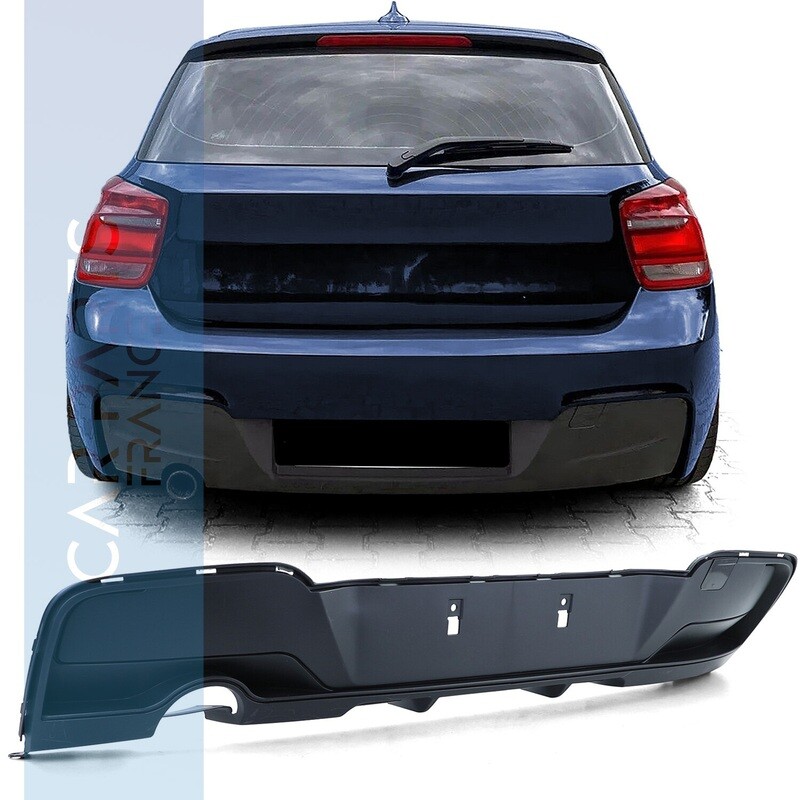 Diffuseur pour pare-chocs arrière BMW Série 1 F20 F21 Pack M look Performance - noir mat