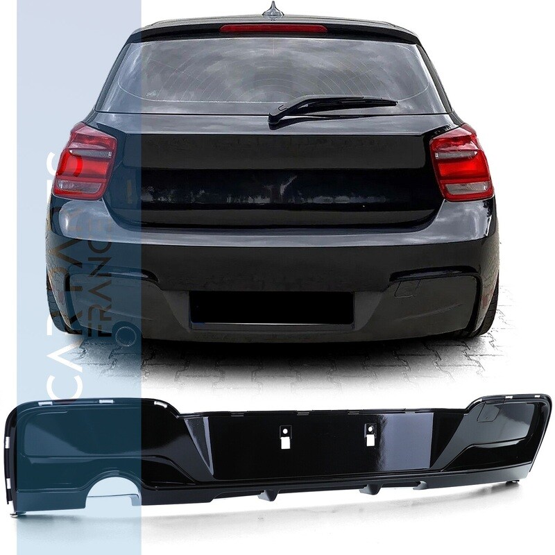 Diffuseur pour pare-chocs arrière BMW Série 1 F20 F21 Pack M look Performance - noir brillant