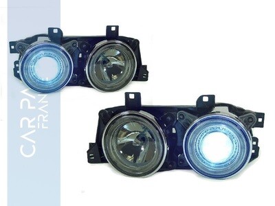 Paire de phares avant Angel Eyes au xenon pour BMW Série 3 E30 1982 - 1994